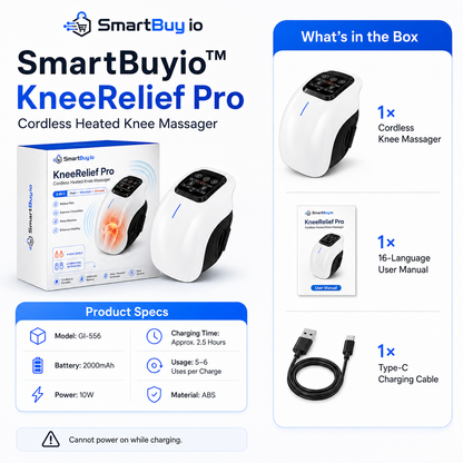 SmartBuyio™ KneeRelief Pro Cordless Heated Knee Massager