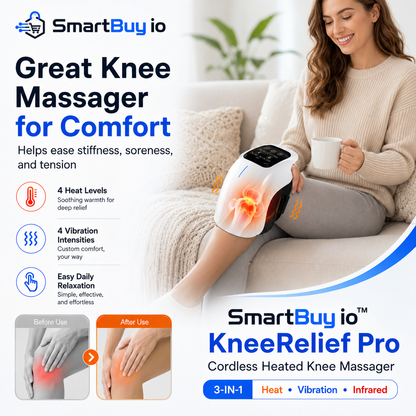 SmartBuyio™ KneeRelief Pro Cordless Heated Knee Massager