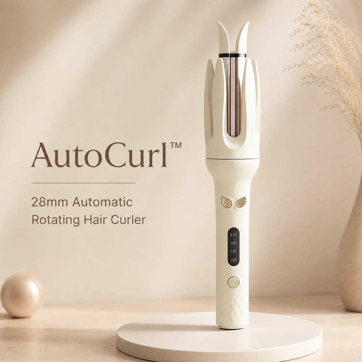 Mini Automatic Rotating Hair Curler | 28mm Ceramic Curling Wand